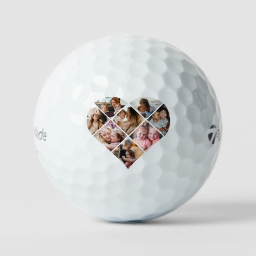 Heart Collage Golf Balls