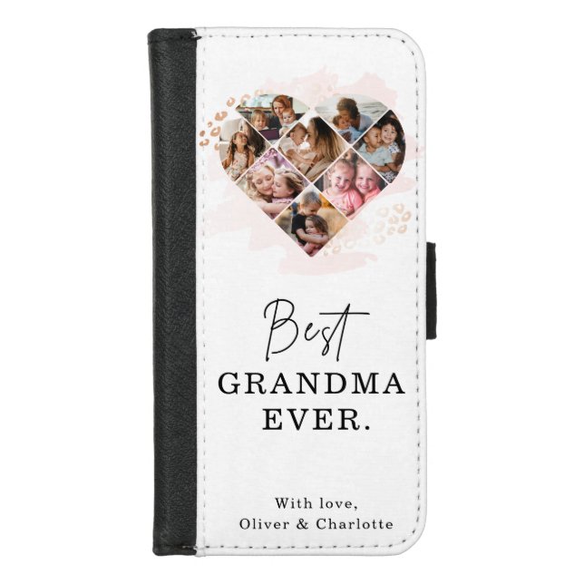 Heart Collage iPhone Wallet Case (Front)