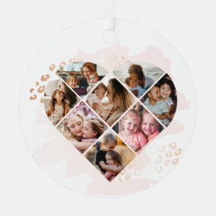 Heart Collage Metal Ornament