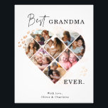 Heart Collage Photo Print<br><div class="desc">❤ BEST GRANDMA GIFTS - A simple, gift for grandma, ❤ GREAT GIFTS FOR ANY OCCASION - They can be great for Mothers Day gifts for grandma, make stellar 50th 55th 60th 70th 80th birthday gifts for grandma, Christmas gifts for grandma, grandma retirement gifts, grandmother anniversary gifts, "Just because, "...</div>