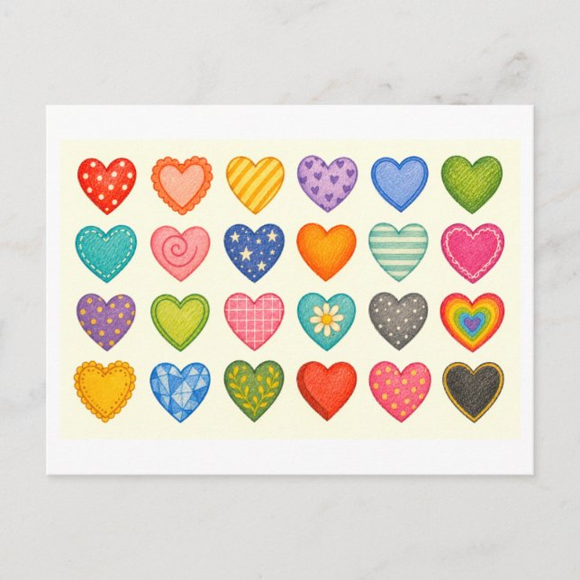 Heart Collage Postcard (Front)