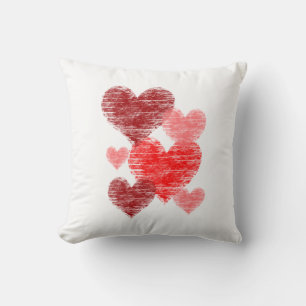 Heart Collage Throw Pillow