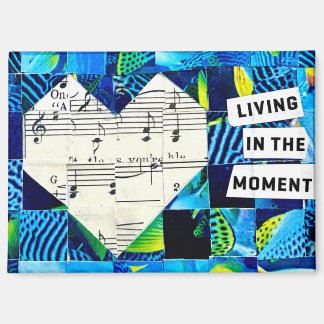 Heart Collage Wall Art Music Abstract Decor Magnet