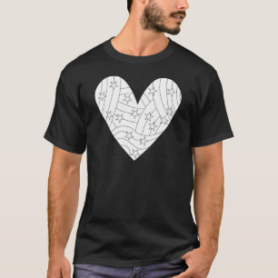 Heart Coloring Design T-Shirt
