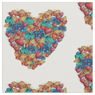 Heart Combed Cotton (56" width) Fabric