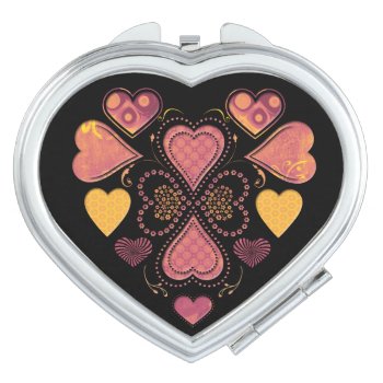 Heart Compact Mirror by JulDesign at Zazzle