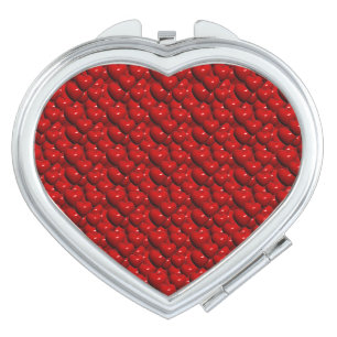 Heart Compact Mirror/Red Hearts Vanity Mirror