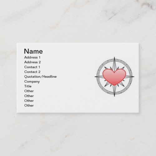 Heart Compass Card