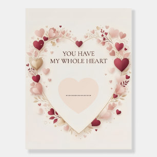 Heart Confession Romantic Marriage Proposal Foam Board