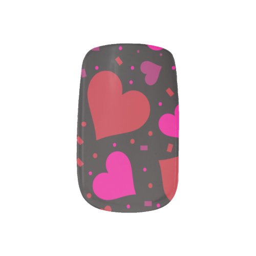 Heart Confetti Minx Nail Art