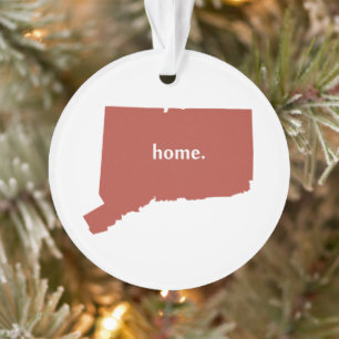 Heart Connecticut state silhouette Ornament