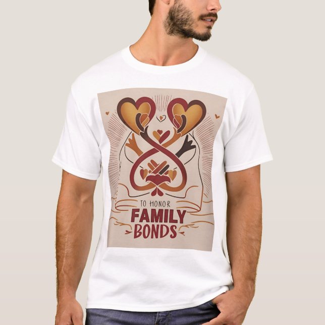 Heart Connections T-Shirt: Celebrating Family Bond T-Shirt (Front)