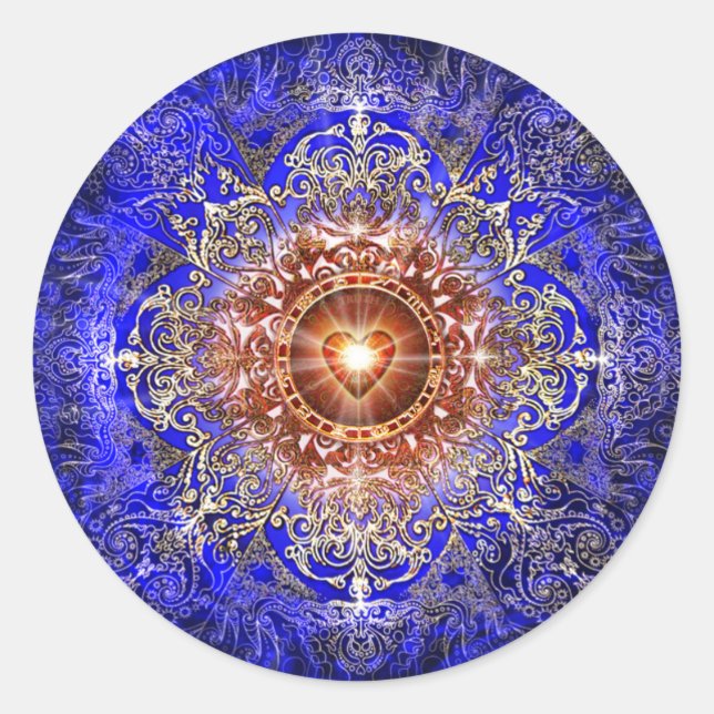 Heart Constellation Classic Round Sticker (Front)