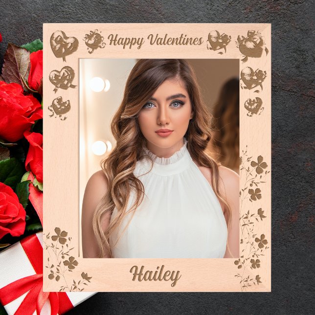 Heart Coquette Valentines Gift Laser Picture Engraved Frames (Creator Uploaded)