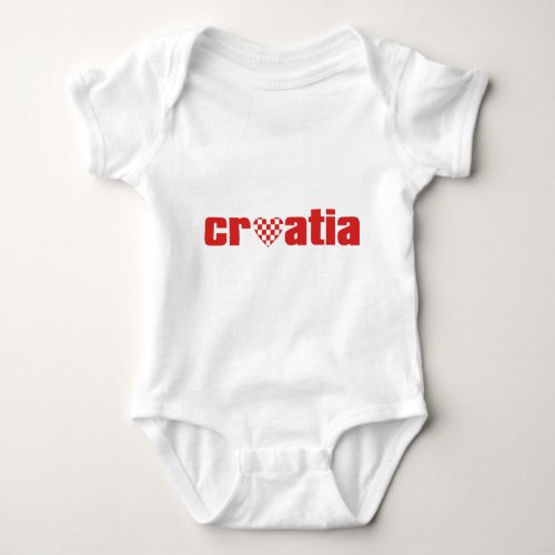 Heart Croatia Baby Bodysuit