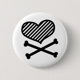 Heart & Crossbones Button