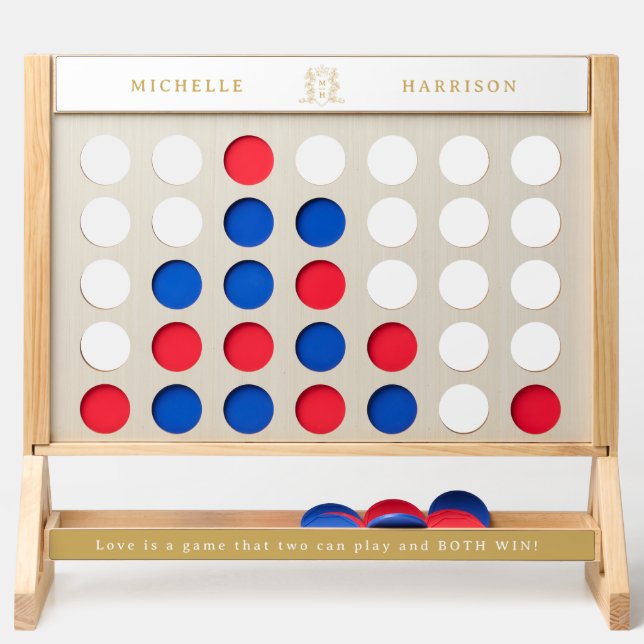 Heart crown crest monogram wedding photos fast four (Front)