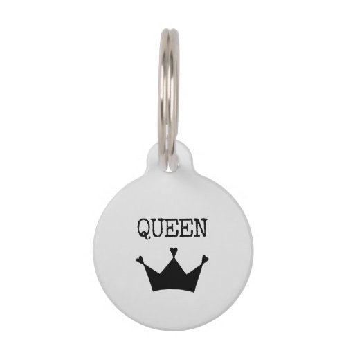 Heart Crown Princess Queen Pet ID Tag