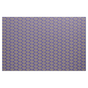 Heart Crown Tiara fabric repeat pattern iris bkgd