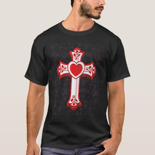 Heart Crucifix God Bible Christ Christian T_Shirt