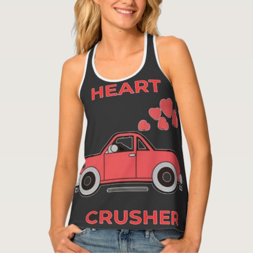 Heart Crusher A Love_Fueled Valentine Car Design Tank Top