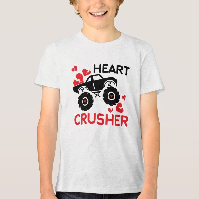 Heart Crusher Valentine's Day  Tri-Blend Shirt (Front)