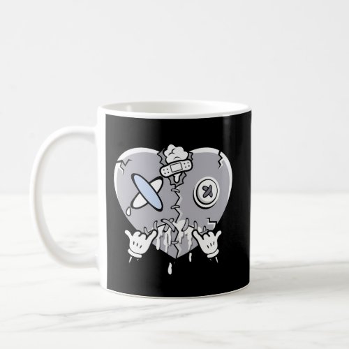 Heart Crying Cement Grey 11S Coffee Mug