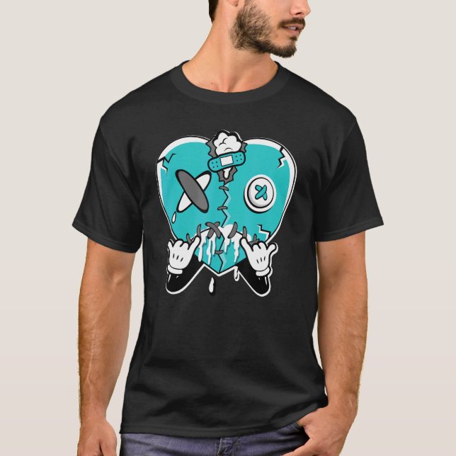 Heart Crying  Griffey Max 1 Aqua  Matching T-Shirt (Front)