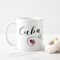 Heart Cuba Mug, Cuba Heart, Cuban Flag