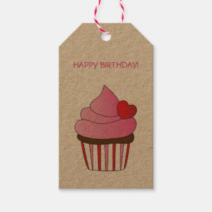 birthday cupcake gift tags gift enclosures zazzle