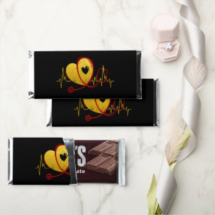 Heart Curve With Medical Stethoscope 1 Hershey Bar Favors