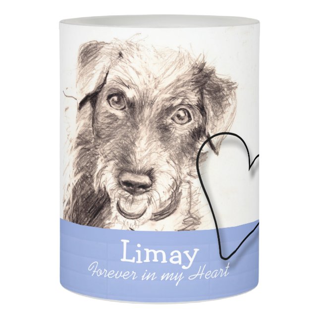 Heart  Custom Pet Memorial Candle (Front)