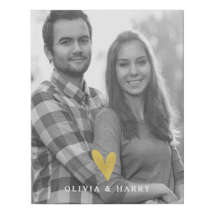 Heart Custom Photo - Faux Wrapped Canvas Print