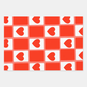 heart custom Sustainable Premium Crew Sock Wrapping Paper Sheets