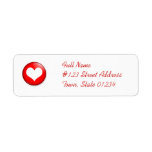Heart Cut Out Mailing Label