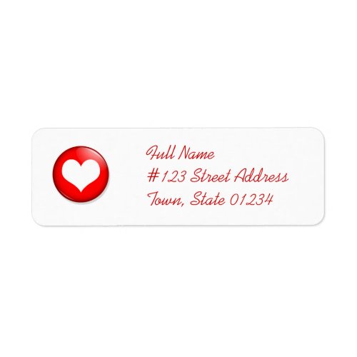 Heart Cut Out Mailing Label