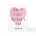 Heart Cute First Father's Day Card Heart Cute First Father's Day Card
