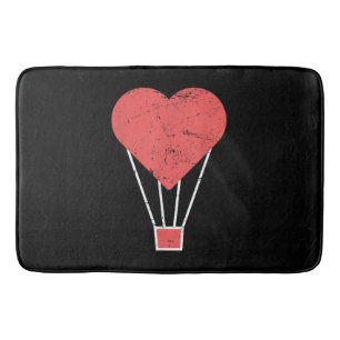 Heart Cute Hot Air Balloon Bath Mat
