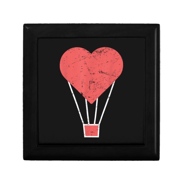 Heart  Cute Hot Air Balloon Gift Box (Front)