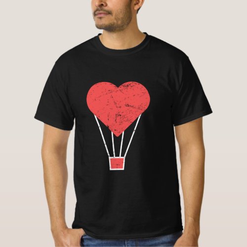 Heart Cute Hot Air Balloon  T_Shirt