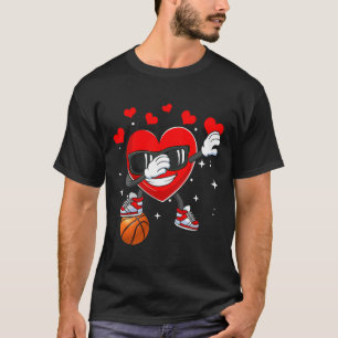 Heart Dab Dance With Bysketbyll Byll Valentines Da T-Shirt