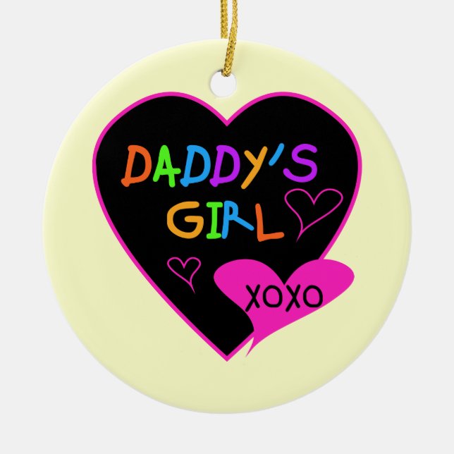 Heart Daddy's Girl T Shirts and Gifts Ceramic Ornament (Front)