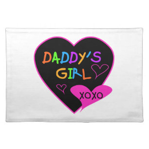 Heart Daddy's Girl T Shirts and Gifts Cloth Placemat