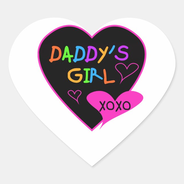 Heart Daddy's Girl T Shirts and Gifts Heart Sticker (Front)