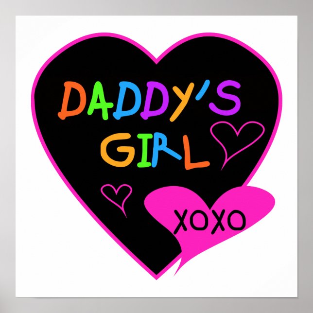 Heart Daddy's Girl T Shirts and Gifts Poster (Front)