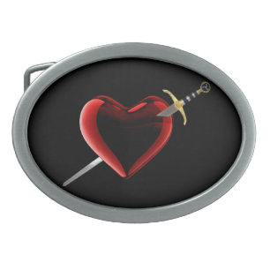 Heart & Dagger Belt Buckle