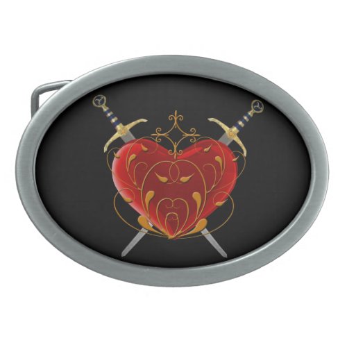 Heart  Daggers Belt Buckle