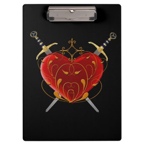 Heart  Daggers Clipboard