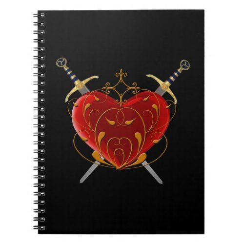 Heart  Daggers Spiral Notebook
