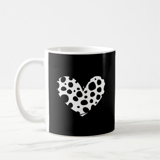 Heart Dalmatian Pattern For Dalmatian Coffee Mug (Left)